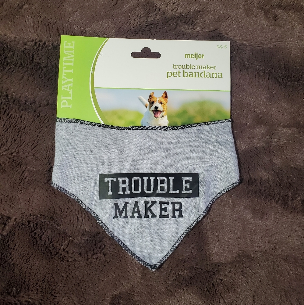 NWT Trouble Maker dog bandana